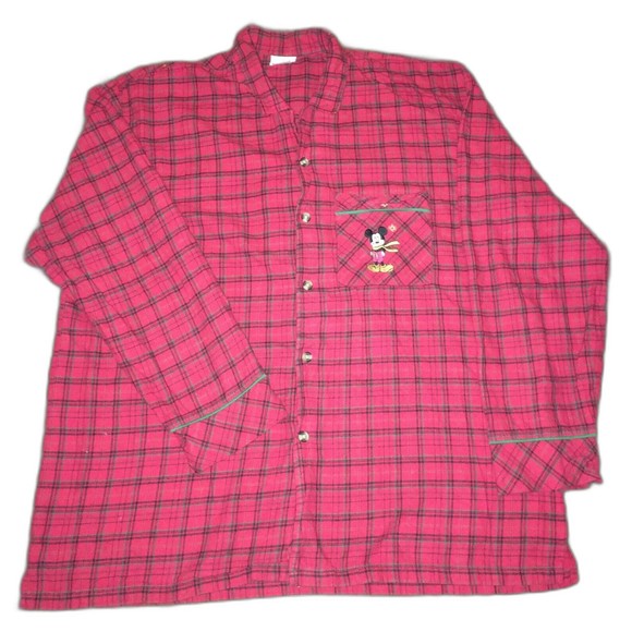 Disney Store Mickey Mouse "Winter" Plaid Flannel Button Down - XL - Picture 2 of 9